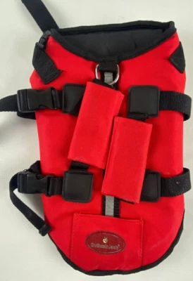 Colete salva-vidas australiano Outback Jack dispositivo de flutuação para cães VERMELHO tamanho pequeno - Imagem 1 de 4