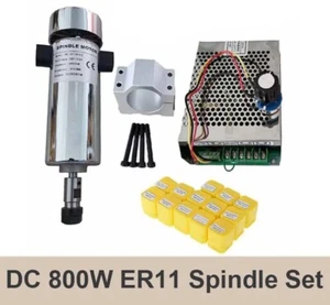 Air Cooled Spindle Motor Kit CNC Power Supply Speed Chuck 110V/220V 20000RPM - Picture 1 of 19