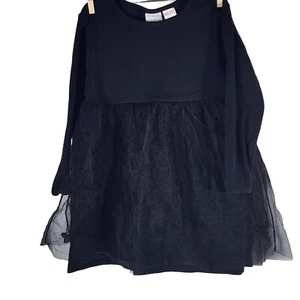 Black Long Sleeve Tulle Dress For Girls Size 3-4 Years By Zara - Picture 1 of 11