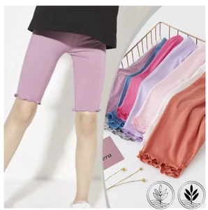 Modal Kids Short Leggings Breathable Children Summer Cotton Pink Pants - Picture 1 of 11