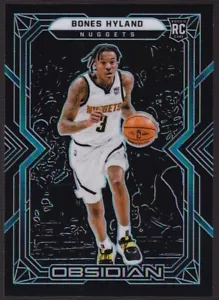 Grabado eléctrico Panini Obsidian 2021-22 azul FOTL RC Bones Hyland #167 01/16 - Imagen 1 de 2