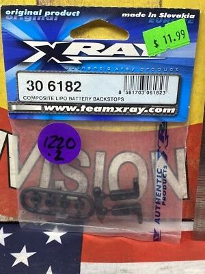 XRAY 30 6182 COMPOSITE LIPO BATTERY BRACKET STOPS NEW USA SHIPPED - Image 1 of 4