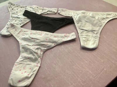Mujer Bragas Tanga Lote 4 Pares Talla M. 100% Algodón Suave Bangladesh en ASST Col Foto 1 de 4
