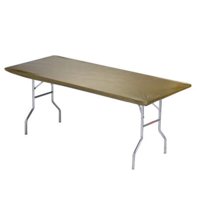 Kwik-Covers Rectangular Fitted Plastic Table Covers, 6' x 30" - Bundle of 5 each - Image 1 of 3