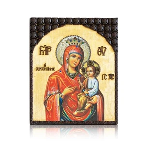 Santa Theotokos Panagia icono, icono oriental bizantino, hogar altar iglesia artículo - Imagen 1 de 9