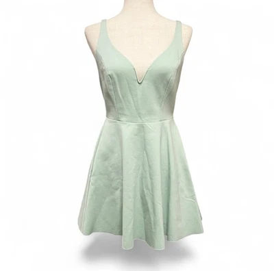 Kimchi Blue Mint Green Fit & Flare Mini Skater Dress Size Medium Preppy Coquette - Image 1 of 4