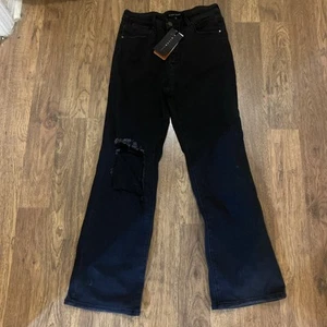 Jeans Risen taglia 9/29 nero RDP5287 nuovo con etichetta - Foto 1 di 9