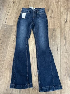 Neu mit Etikett $ 75 Shyanne Country dunkle Waschung hoher Bund Schlagjeans 27 x 34 L - Bild 1 von 10