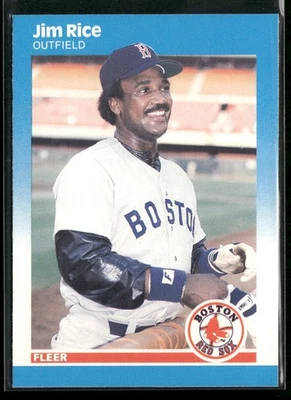 1987 Fleer #41 吉姆·赖斯波士顿红袜队 — 第 1/2 张图片