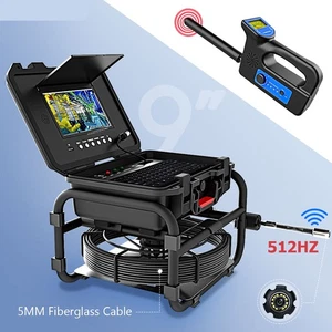 Cámara de alcantarillado de drenaje con cámara de inspección de tuberías localizadora de 512 HZ teclado de monitor de 9" - Imagen 1 de 21