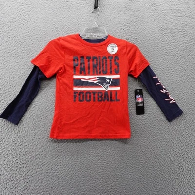 New England Patriots NFL Niños Camiseta Conjunto Mediano 5/6 Rojo Azul Fútbol Nuevo con Etiquetas Foto 1 de 4