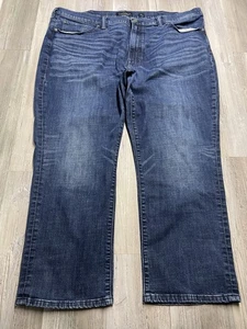 Vintage Lucky Brand Mens Jeans Size 48x30 Straight Cut Whiskers Dark Wash Denim - Picture 1 of 18