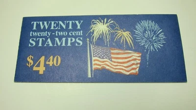 U.S. 1987 Stamp Booklet of 22c Flag with Fireworks Stamps 20 of Scott # 2276. - Image 1 of 2