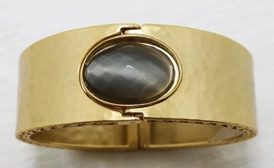 Pulseira articulada larga ouro martelado Brighton rara SOL E LUNA LUA DOURADA NOVA COM ETIQUETAS US$ 188 - Imagem 1 de 4