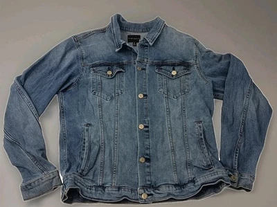 Chaqueta de mezclilla para mujer plateada grande azul elástica flexible informal Western Jean G8 Foto 1 de 4