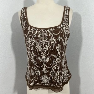 JTB Tank Top Womens Large Floral Lace Artsy Festival Y2K - Picture 1 of 9