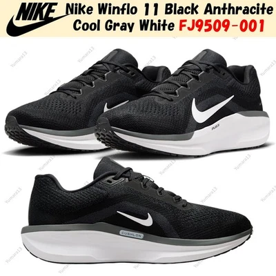 Nike Winflo 11 Black Anthracite Cool Gray White FJ9509-001 Men's Size - Image 1 of 4