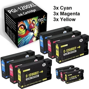 Cartuchos de tinta color 9pk 1200XL compatibles con impresora Canon Maxify - Imagen 1 de 8