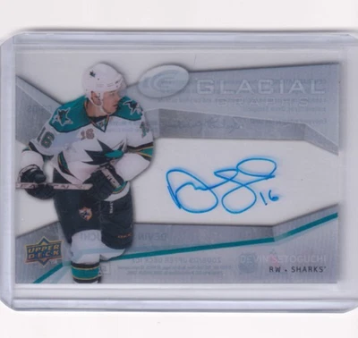 2008-09 UD Ice Glacial Graphs AUTO Devin Setoguchi San Jose Sharks - Image 1 of 2