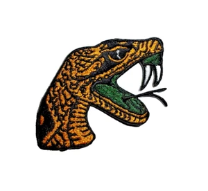 Parche bordado de hierro/coser Florida A&M FAMU Rattlers logotipo de la NCAA de 2,5 pulgadas - Imagen 1 de 3