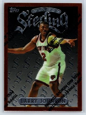 1996 Topps Finest #231 Larry Johnson  New York Knicks BRONZE W/COATING - Image 1 of 2