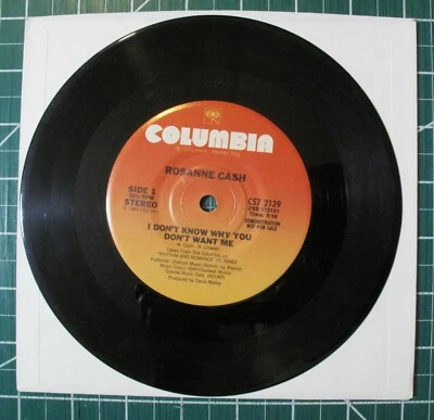 Vintage Original 33 RPM PROMO Roseann Cash Ltd Sampler & Pic Sleeve 1985 - Image 1 of 4