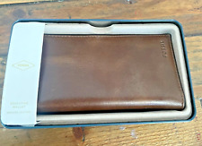 Mens Fossil Derrick Executive Brown Leather Wallet Brand New 6.5Hx3.25W
