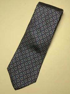 Vintage Guy Laroche Mens All Silk Neck Tie Micro Pattern Paris 58 Inches Long - Picture 1 of 5