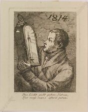 Joseph Bergler (1753-1829) "New Year", Rare Etching, 1814 (1)