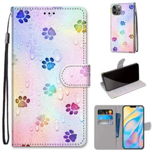 For iPhone 12 13 14 15 Pro Max Magnetic Pattern Leather Wallet Stand Case Cover - Picture 1 of 72