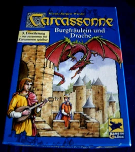 Carcassonne Burgfräulein und Drache, Hans im Glück Familienspiel altes Layout - Bild 1 von 4