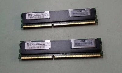 8GB 2X4GB Elpida EBJ41HE4BDFD-DJ-F 2Rx4 PC3-106000R Memory D-06 - Image 1 of 3