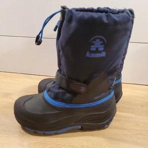 Botas de invierno impermeables negras forradas aisladas Kamik para niños talla 4 para jóvenes - Imagen 1 de 6