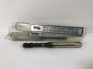 YG-1 M7 X 1.0 D5 E5345 HSSE-V3 SP FL MODI BOTTOM HP TAP 2pcs - Picture 1 of 2