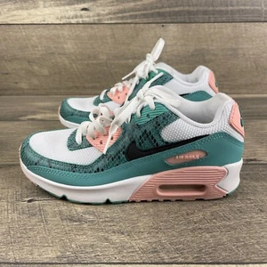 Nike Air Max 90 GS “Green Snakeskin” Pink DR8926-300 Size 5Y / Women’s 6.5 New - Picture 1 of 9