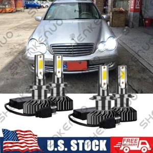 For Benz C230 2002-2007 - 6000K white Front LED Headlight 4X Bulbs Hi-Lo beam - Bild 1 von 10