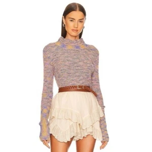 NWT Free People Blair Spacedye Pullover Color: Candy Combo XS Semi Sheer - Picture 1 of 8
