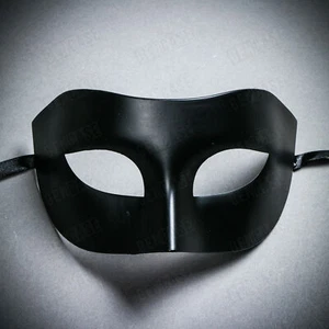 Máscara de ojos para hombres Disfraz de Halloween Música negra Baile de graduación Fiesta Vestir - Imagen 1 de 4