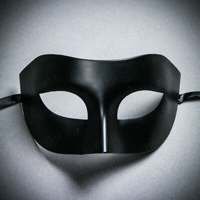 Mens Masquerade Eye Mask Halloween Costume Black Music Prom Ball Party Dress up - Image 1 of 4