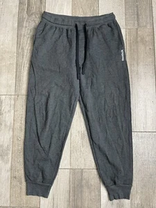 Reebok Mens Sweatpants Sleepwear Lounge Pants Size Large Gray Pockets Fast Ship - Picture 1 of 9