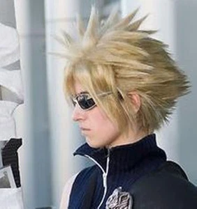 Final Fantasy VII Cloud Blonde Cosplay Wig short Costome party coser wigs - Picture 1 of 3