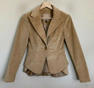 Chaqueta Colección Bebe Tostado Corte Eduardiano Pana Botones Elástico Forrado Talla 0 Foto 1 de 4