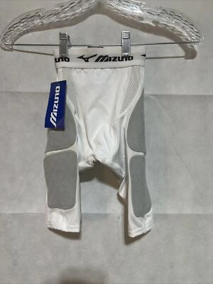 Mizuno Youth Size Small Baseball Sliding Spandex Shorts White With Pads NWT - Image 1 of 4