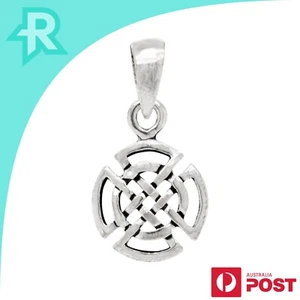 Celtic Cross Shield Knot Sterling Silver 925 Pendant - Picture 1 of 6