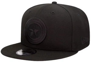 New Era Captain America Black On Black Snapback Cap 9Fifty OSFA Limited Edition - Picture 1 of 1