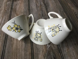 Set of 3 Dixie Dogwood by Marcrest Tea Coffee Cups ( NO SAUCERS) - Picture 1 of 8