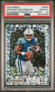 2023 Prizm Anthony Richardson Flashback No Huddle Prizm Rookie RC #PFR-4 PSA 10 - Bild 1 von 2