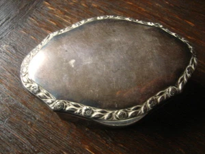 reizende Jugendstil Tabatiere silber Dose Döschen Schatulle Rosen Rose Bordüre - Bild 1 von 2