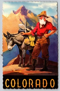 Postal de colección D2, Colorado, Early Day Prospector y su fiel Burro. - Imagen 1 de 2