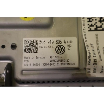 DISPLAY MULTIFUNZIONE PER VOLKSWAGEN GOLF 7A SERIE (17-19) RESTYLING BQ 2017 - Immagine 1 di 4